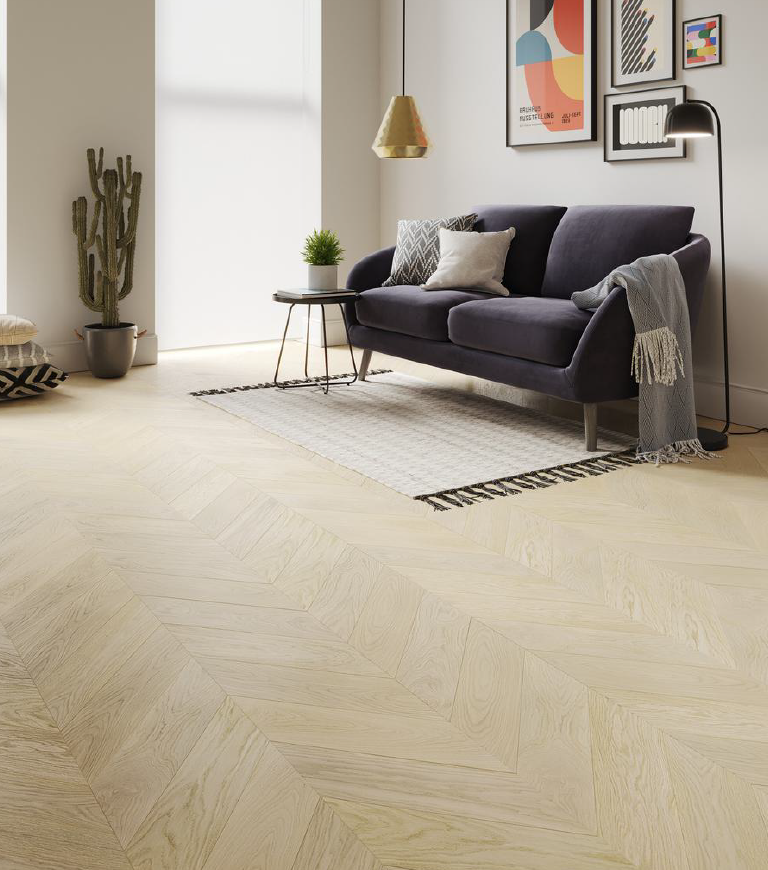 Esta Parket Oak Nordic S Linen Chevron