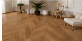 Chevron engineered wood flooring