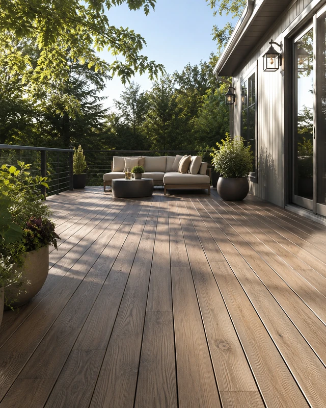 Premium outdoor deck flooring in a modern Dubai interior