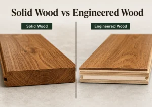 Solid wood vs engineered wood flooring comparison for UAE interiors