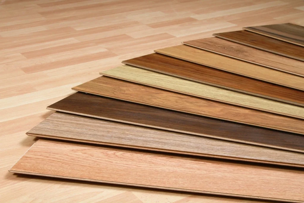 SPC and LVT flooring samples for affordable wood-look flooring