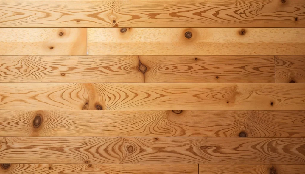 Solid hardwood flooring with natural wood texture and premium finish
