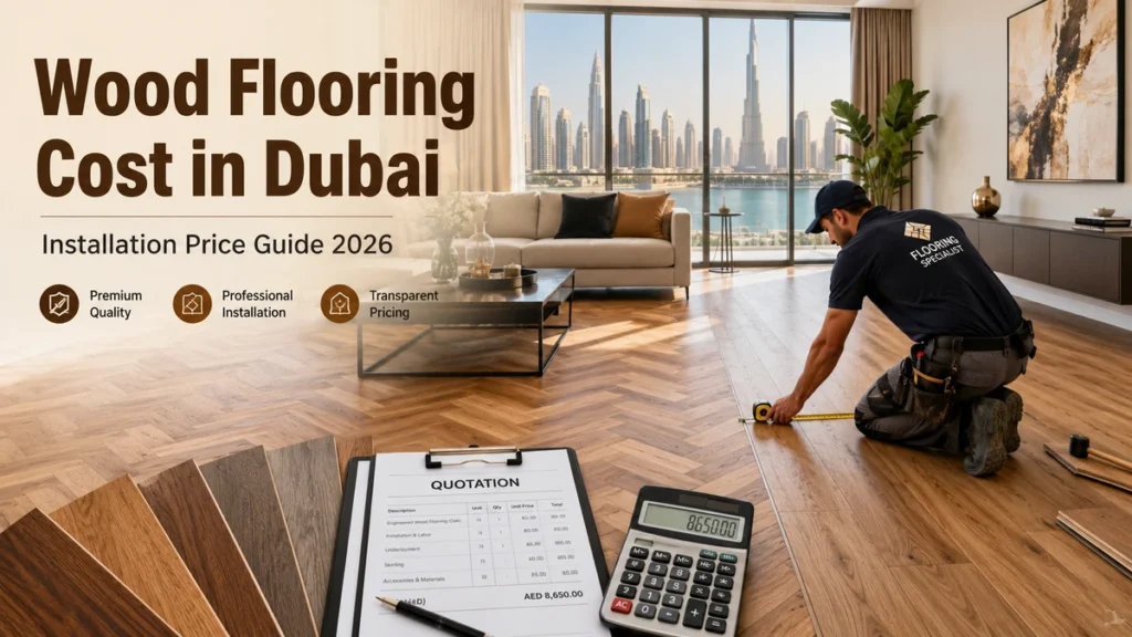 Wood flooring cost in Dubai with parquet flooring and installation price guide
