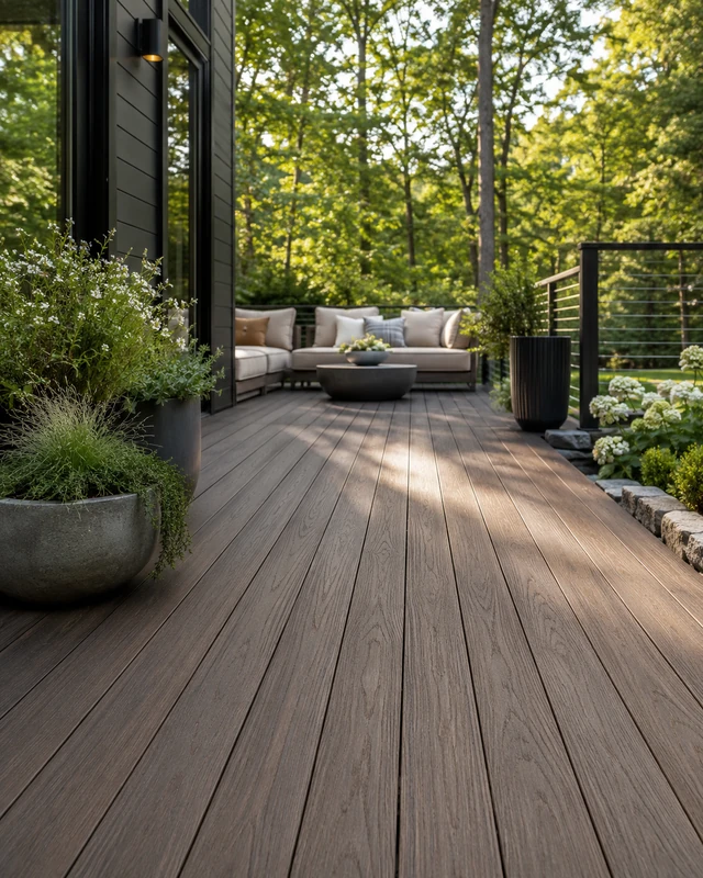 wood-grain composite decking