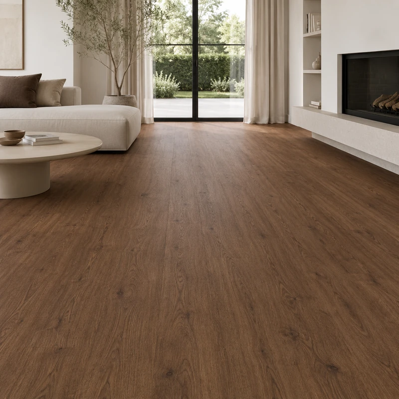 Everest Oak 1-strip laminate flooring by KRONOTEX