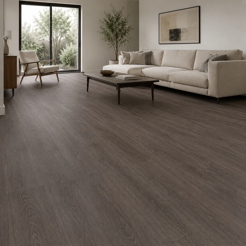 KRONOTEX dark oak-effect laminate flooring