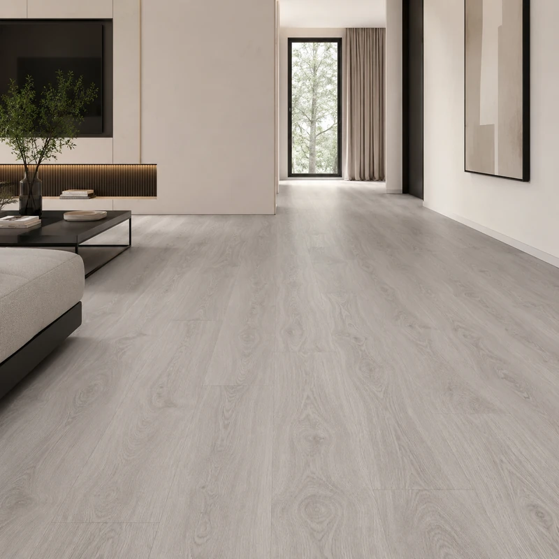 Makro Oak Light Grey 1-strip oak-look laminate texture