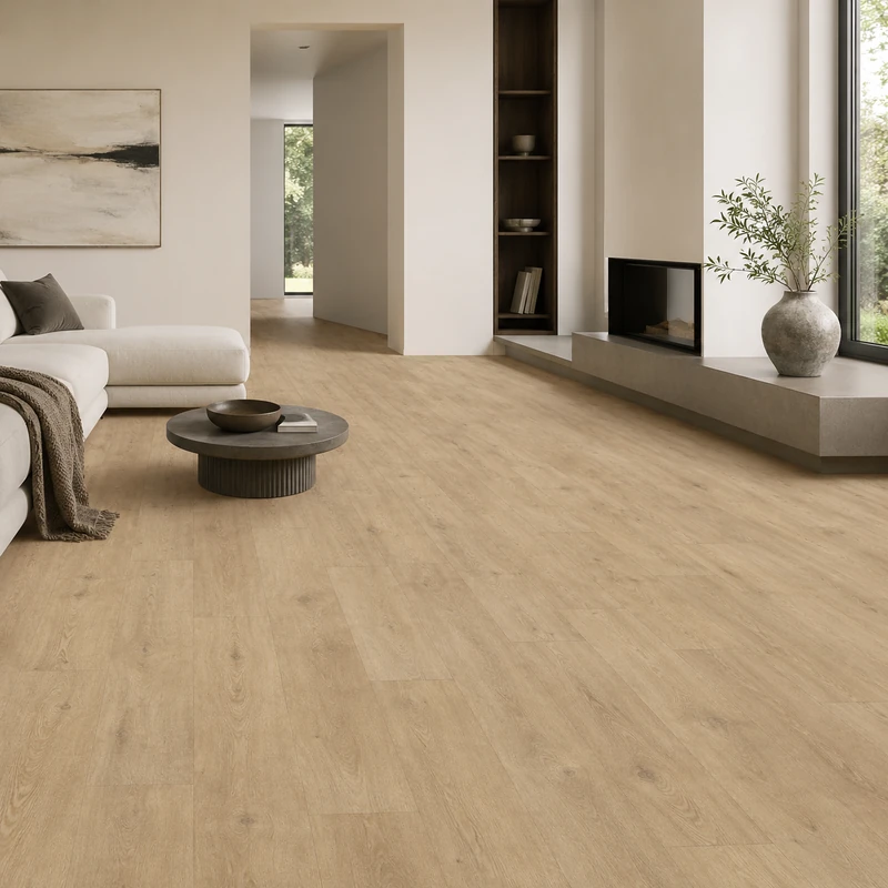 Light beige oak grain KRONOTEX Oriental Oak laminate