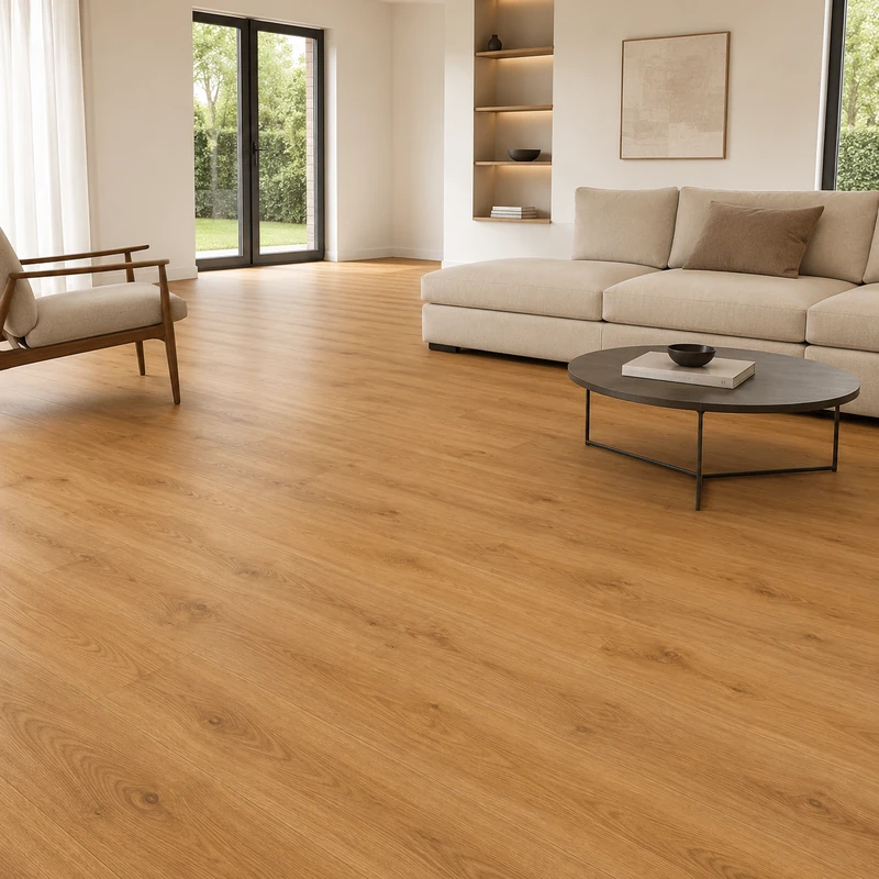 Warm light oak KRONOTEX laminate flooring