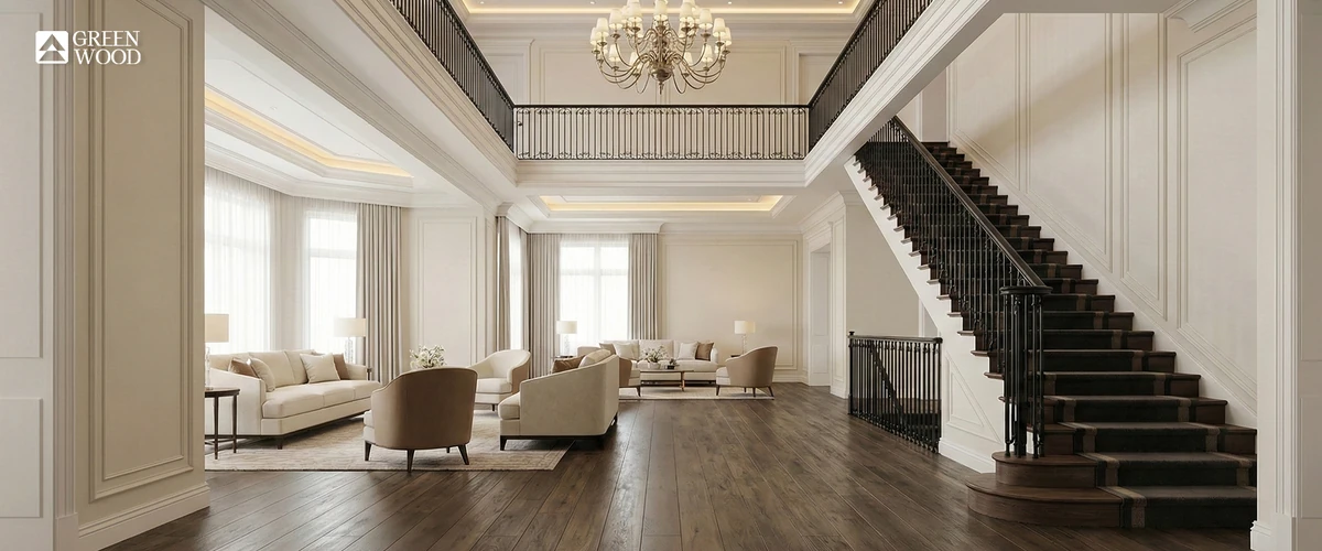 Solid wood parquet flooring option