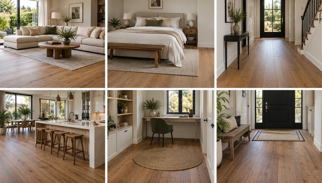 Wood flooring designs for living rooms, bedrooms, hallways and open-plan spaces