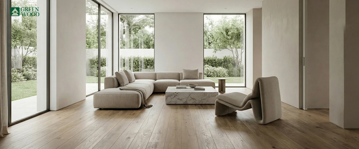 LVT herringbone flooring option